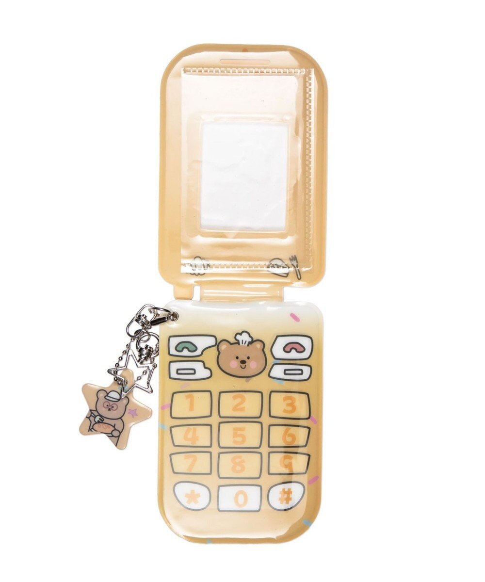 WEGO 【痛バ＆推し活グッズ】チャーム付きゆるアニマルガラケーカードホルダーキーホルダー 