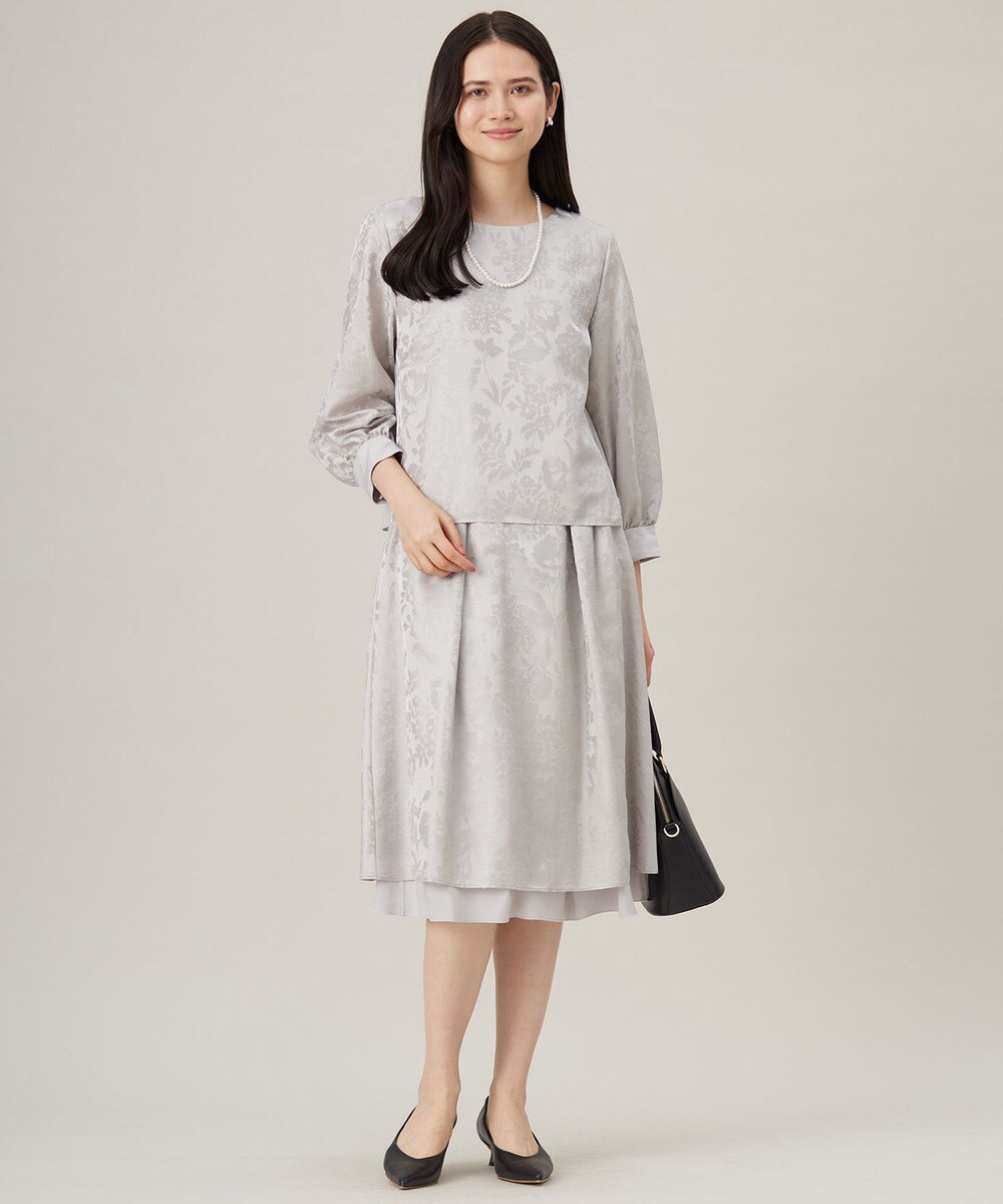 自由区 【セットアップ対応・洗える】オパールプリント ブラウス 