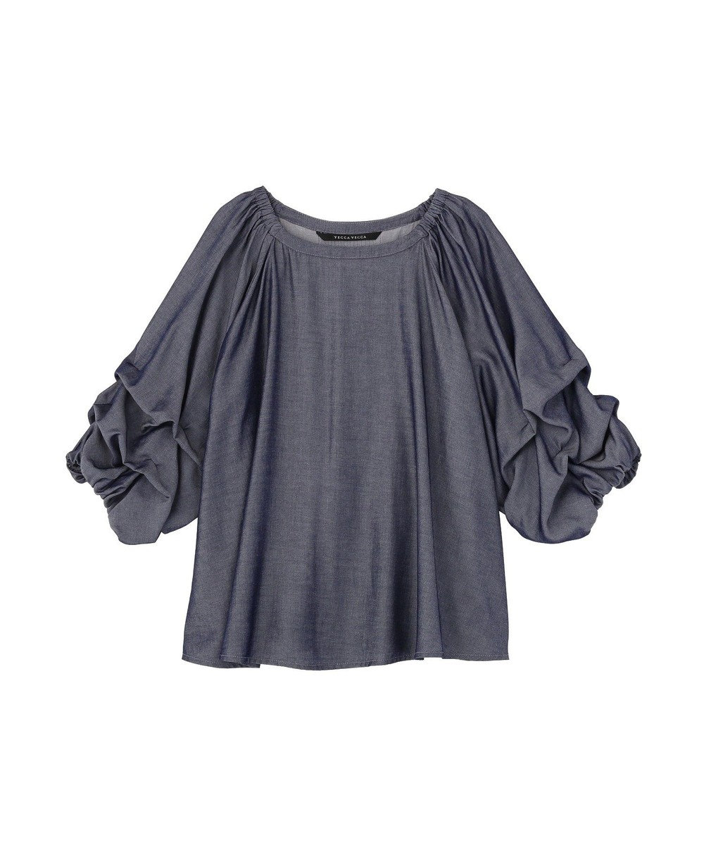 YECCA VECCA ホイップスリーブブラウス 