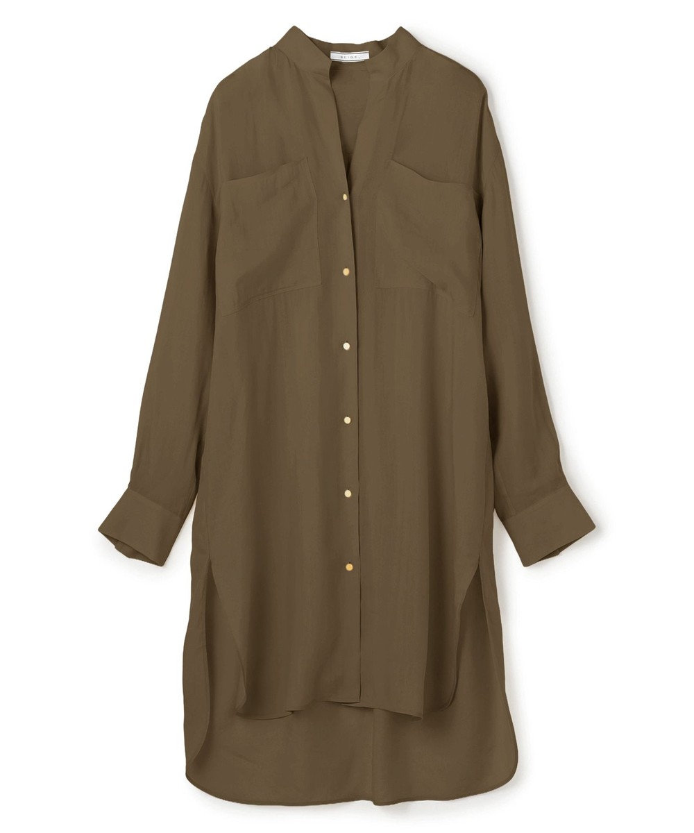 BEIGE， PAULINE / リネンヴィスコースオーバーサイズロングシャツ 