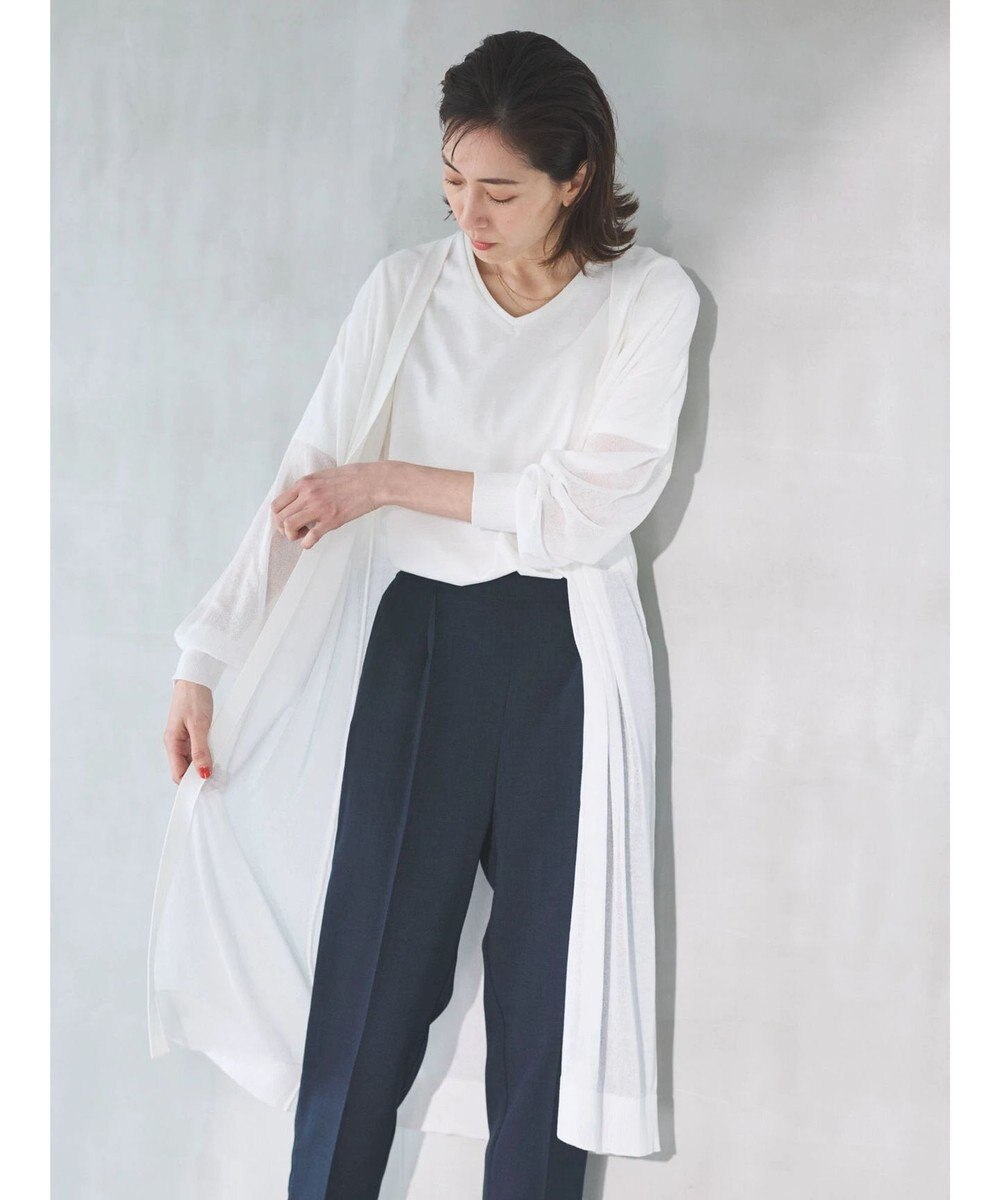 Green Parks 接触冷感ロング丈カーデ 