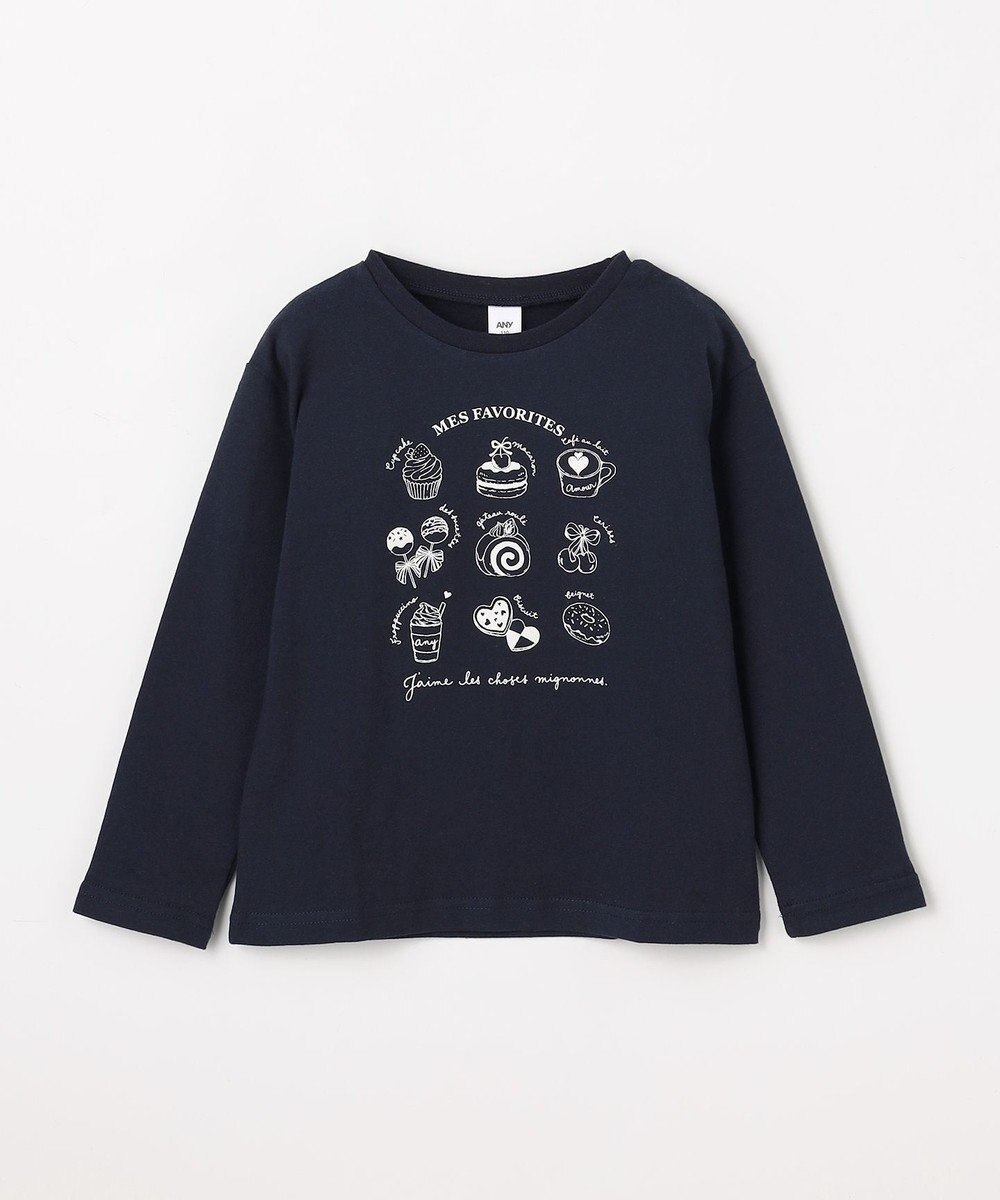 ANY KIDS 【一部店舗/WEB限定】【綿100%】プリント 長袖Tシャツ 