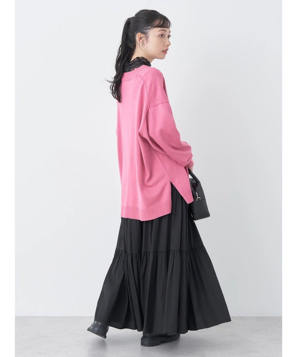 earth music&ecology サイドスリットルーズＶネックカーディガン 