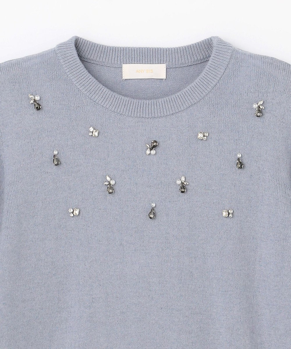 ANY SIS ジュエルカシミヤミックスニット プルオーバー 