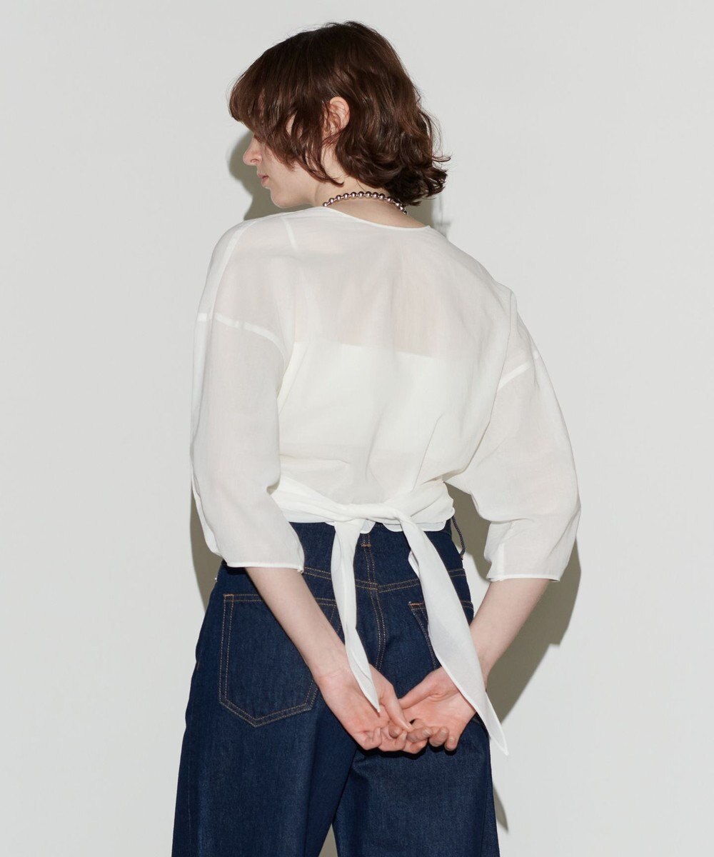 NAVE 【Nave 　洗える】マルチウェイシアーブラウス 