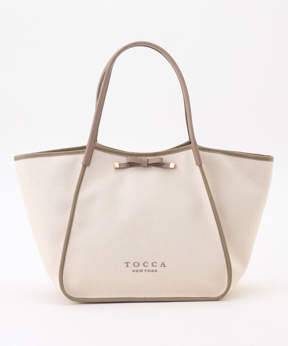 TOCCA 【A4サイズ対応】TRIM RIBBON CANVASTOTE トートバッグ 