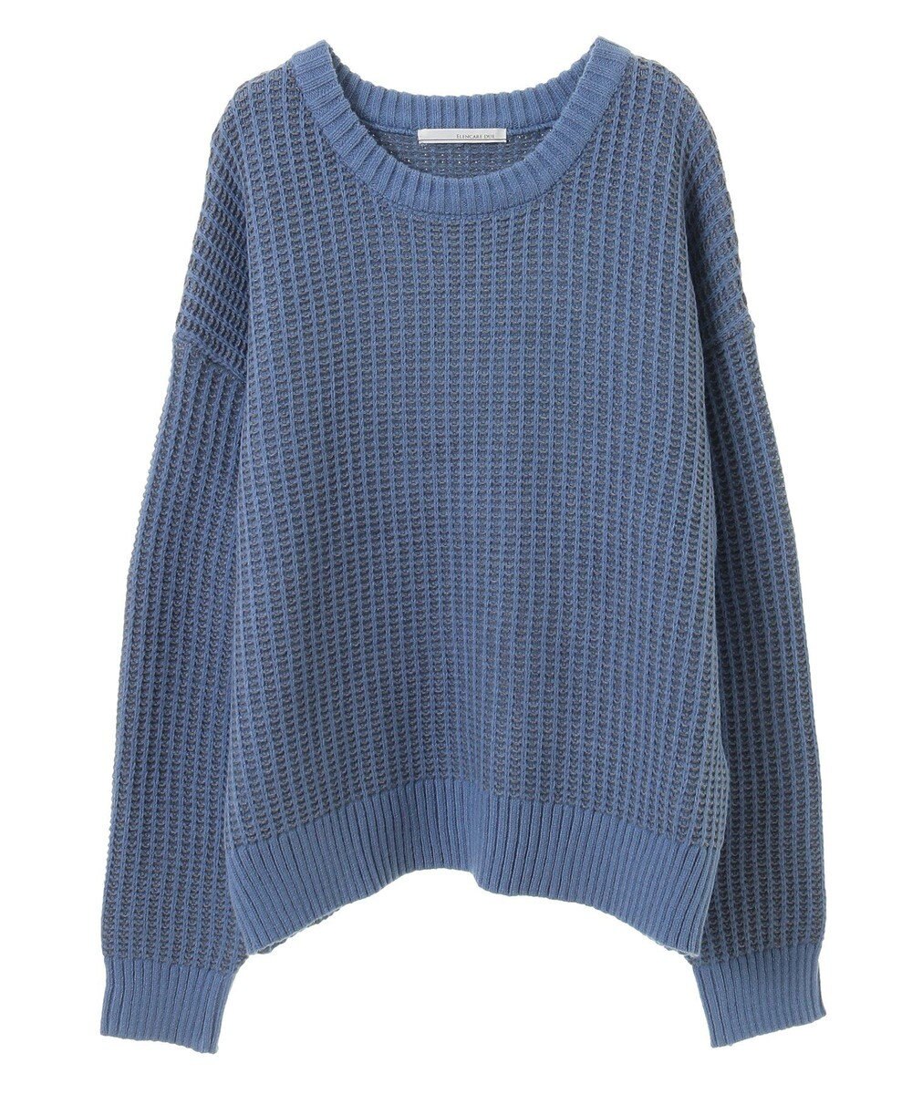 Green Parks ・ＥＬＥＮＣＡＲＥ　ＤＵＥ　タック編バイカラーニット 