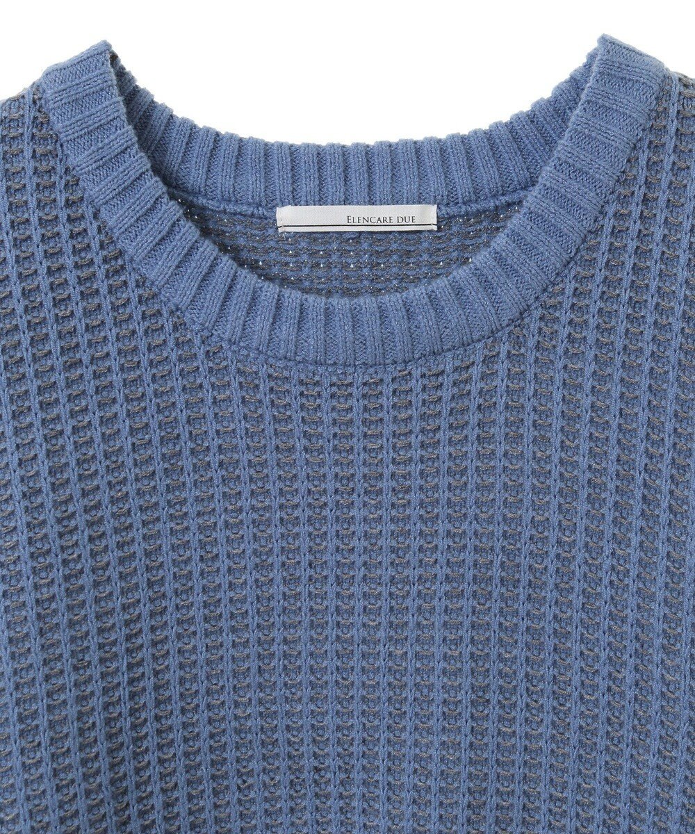 Green Parks ・ＥＬＥＮＣＡＲＥ　ＤＵＥ　タック編バイカラーニット 