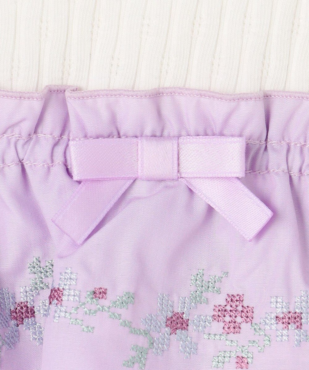 組曲 KIDS  【90-100㎝】 クロスステッチオフショルトップス 