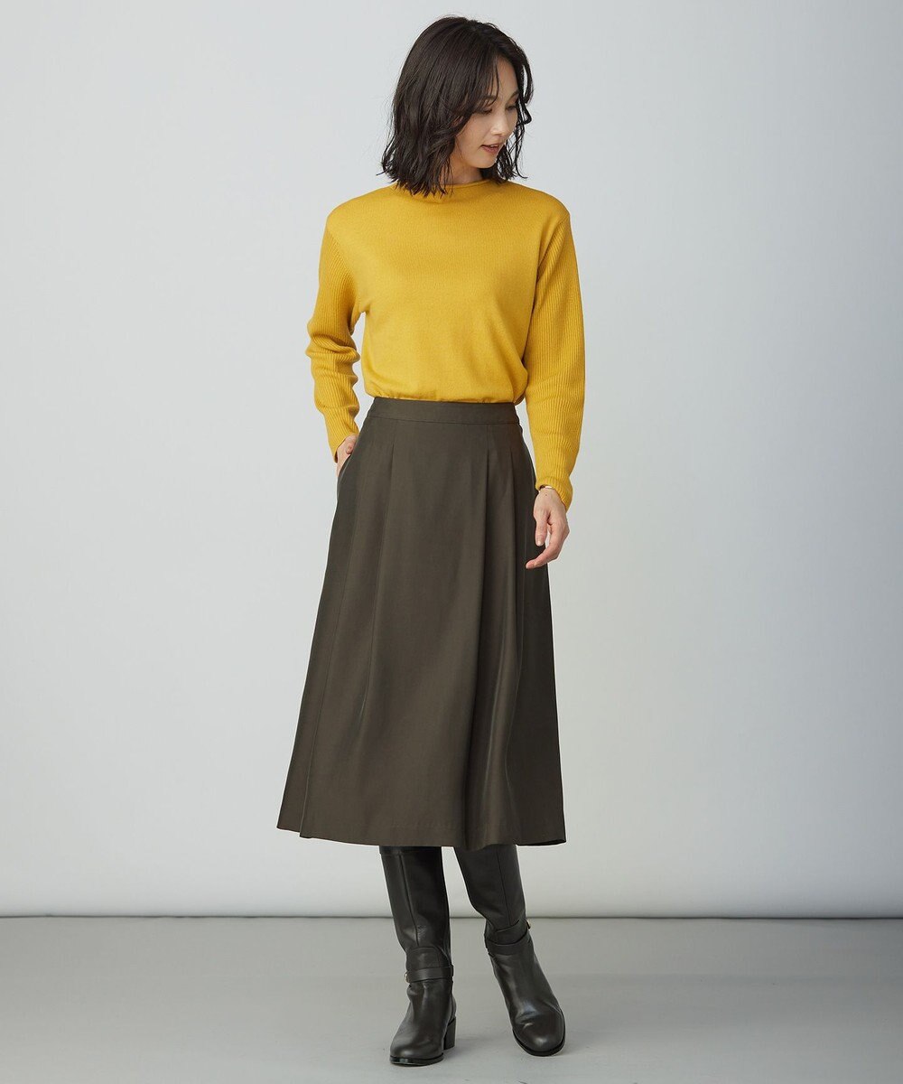 J.PRESS LADIES S CUPRAツイル タック スカート 