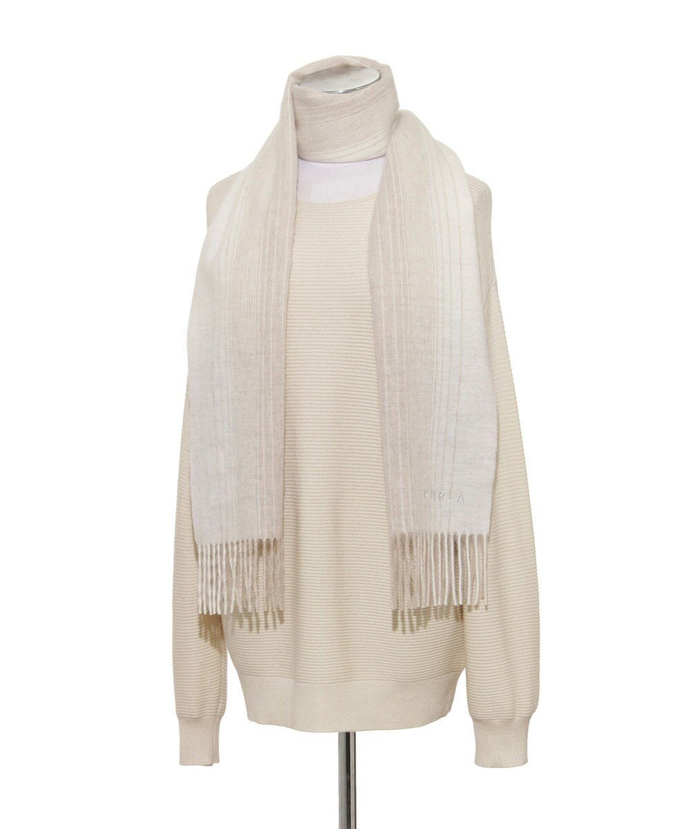 MOONBAT FURLA(フルラ）ウール100％ オンブレー チェックマフラー 