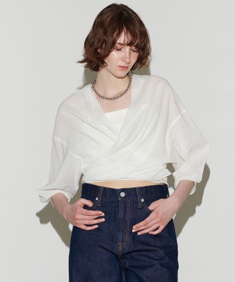 NAVE 【Nave 　洗える】マルチウェイシアーブラウス 