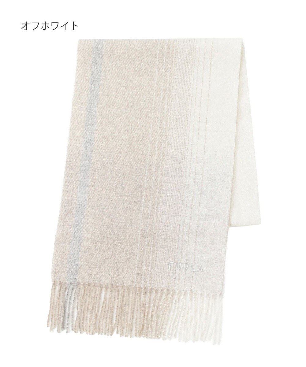 MOONBAT FURLA(フルラ）ウール100％ オンブレー チェックマフラー 