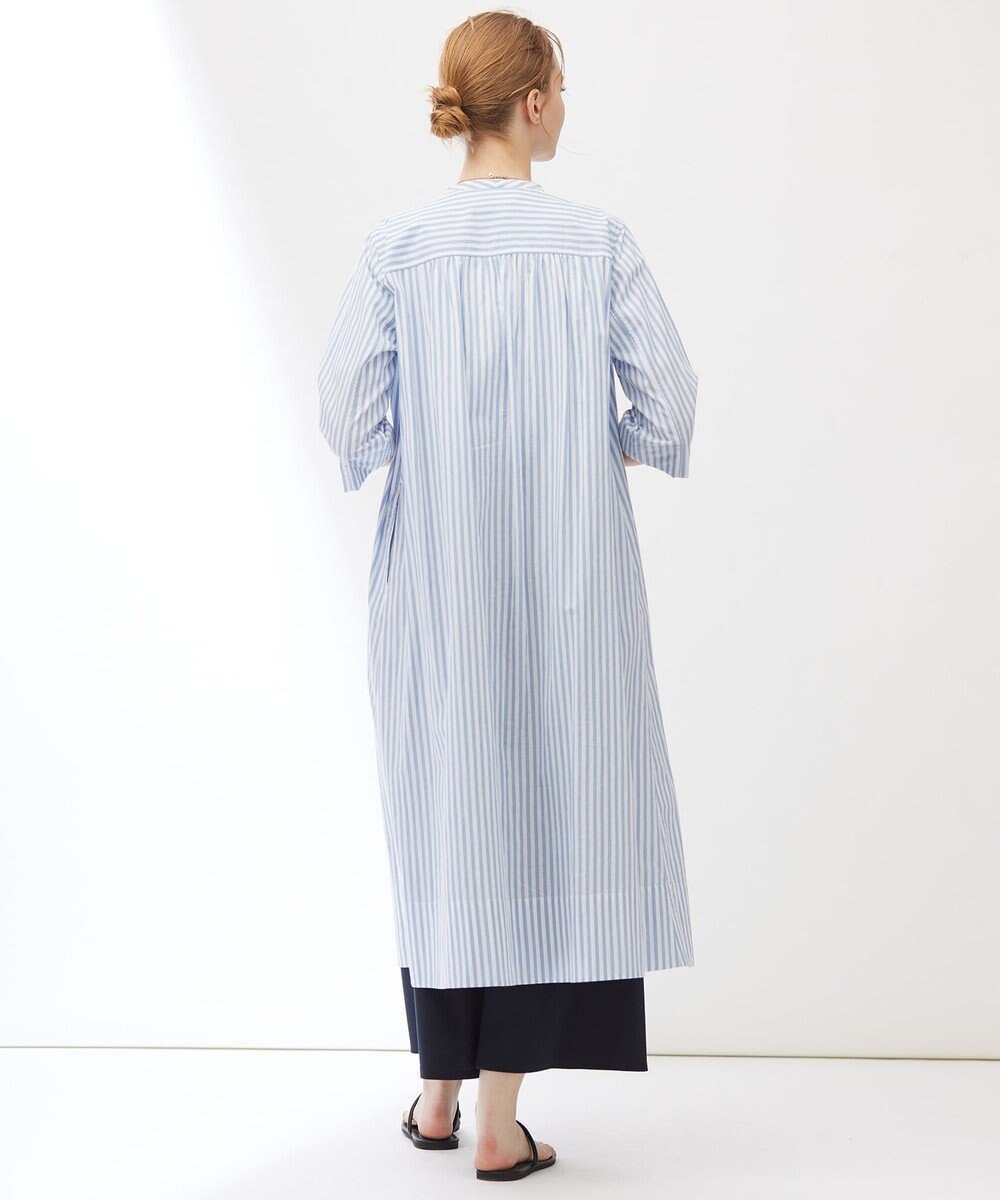 23区 【Indian Factory】コットンポプリン タックディテール シャツワンピース 