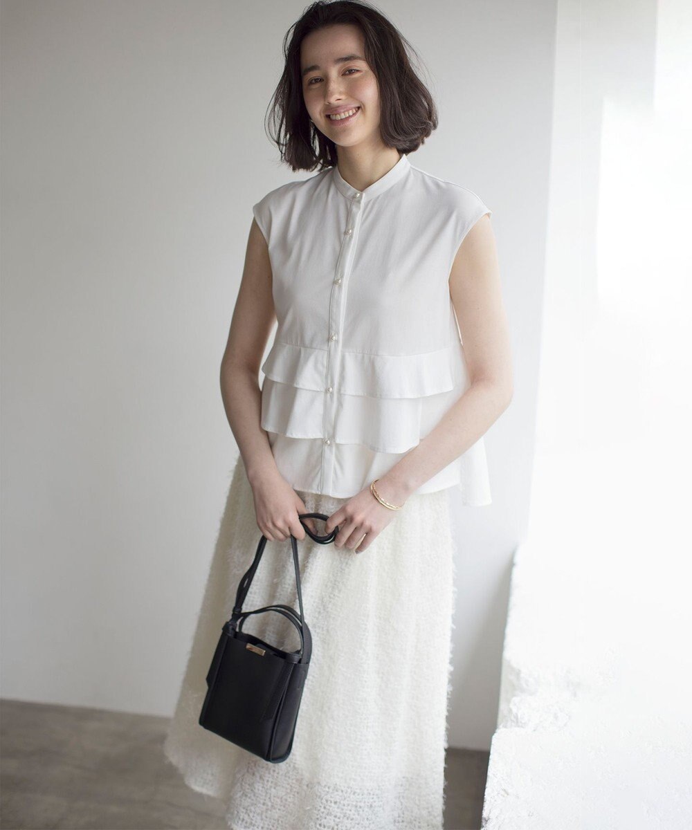 組曲 【WEB限定】プレーティング天竺ティアード カットソー 