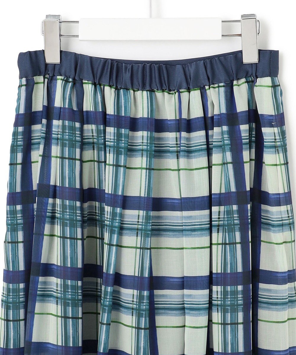 23区 S 【WEB&一部店舗限定/洗える】手書き風チェックプリント ギャザー スカート 