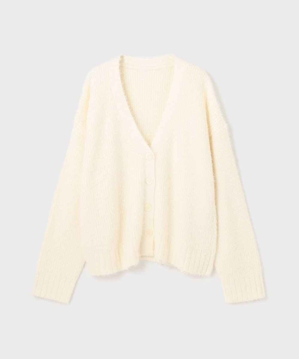 GRACE CONTINENTAL フェザールーズニットカーディガン 