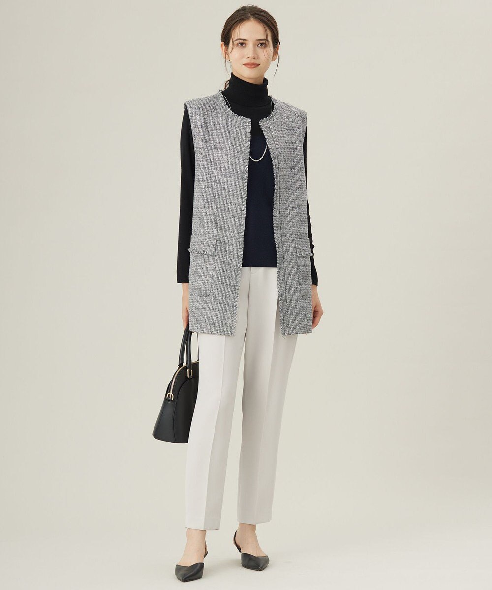 自由区 【カタログ掲載・セットアップ対応】ライトミックスツイード ジレ 