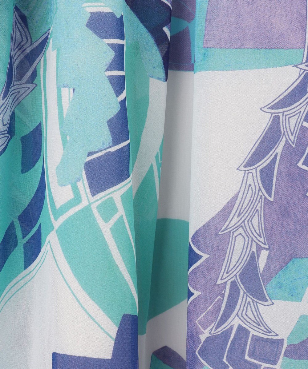 GRACE CONTINENTAL アールデコリゾートプリントワンピース 