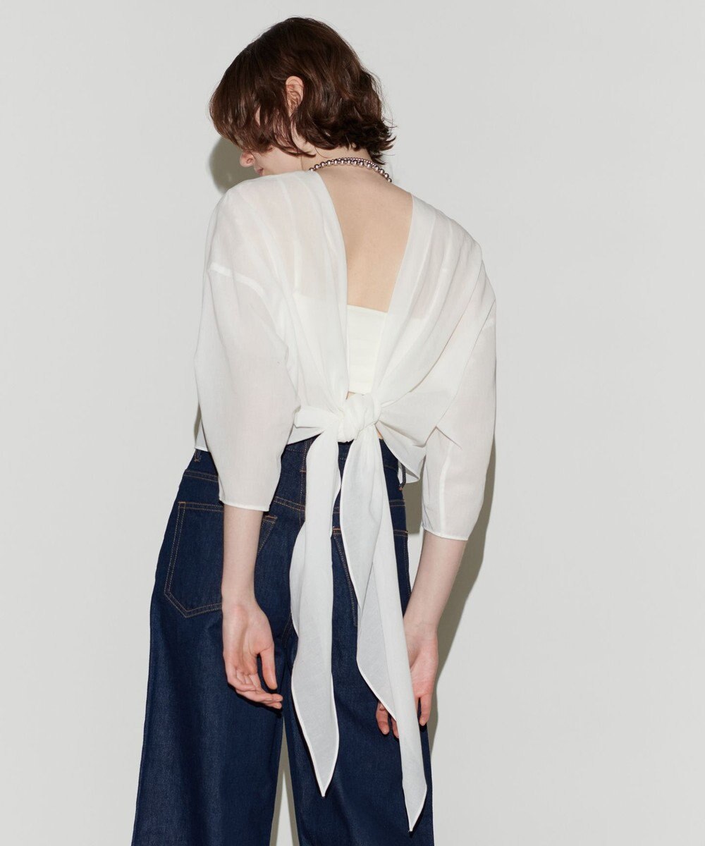 NAVE 【Nave 　洗える】マルチウェイシアーブラウス 