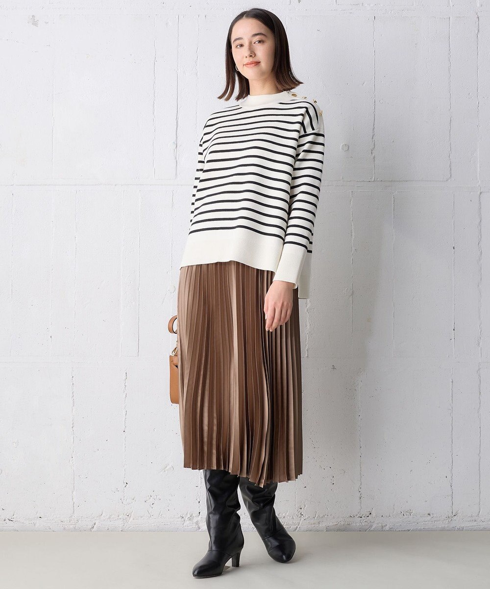 UNFILO 【洗える】チンツプリーツスカート 