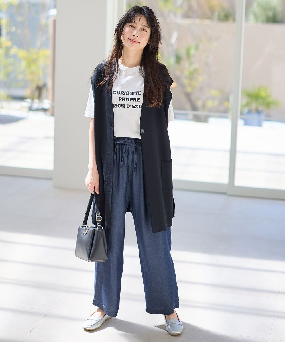 ANY L ロングニットジレ 