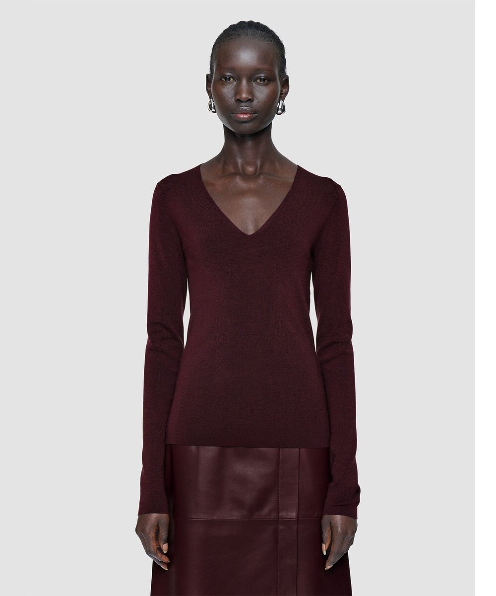 JOSEPH 【洗える】シルクストレッチVネックトップ 