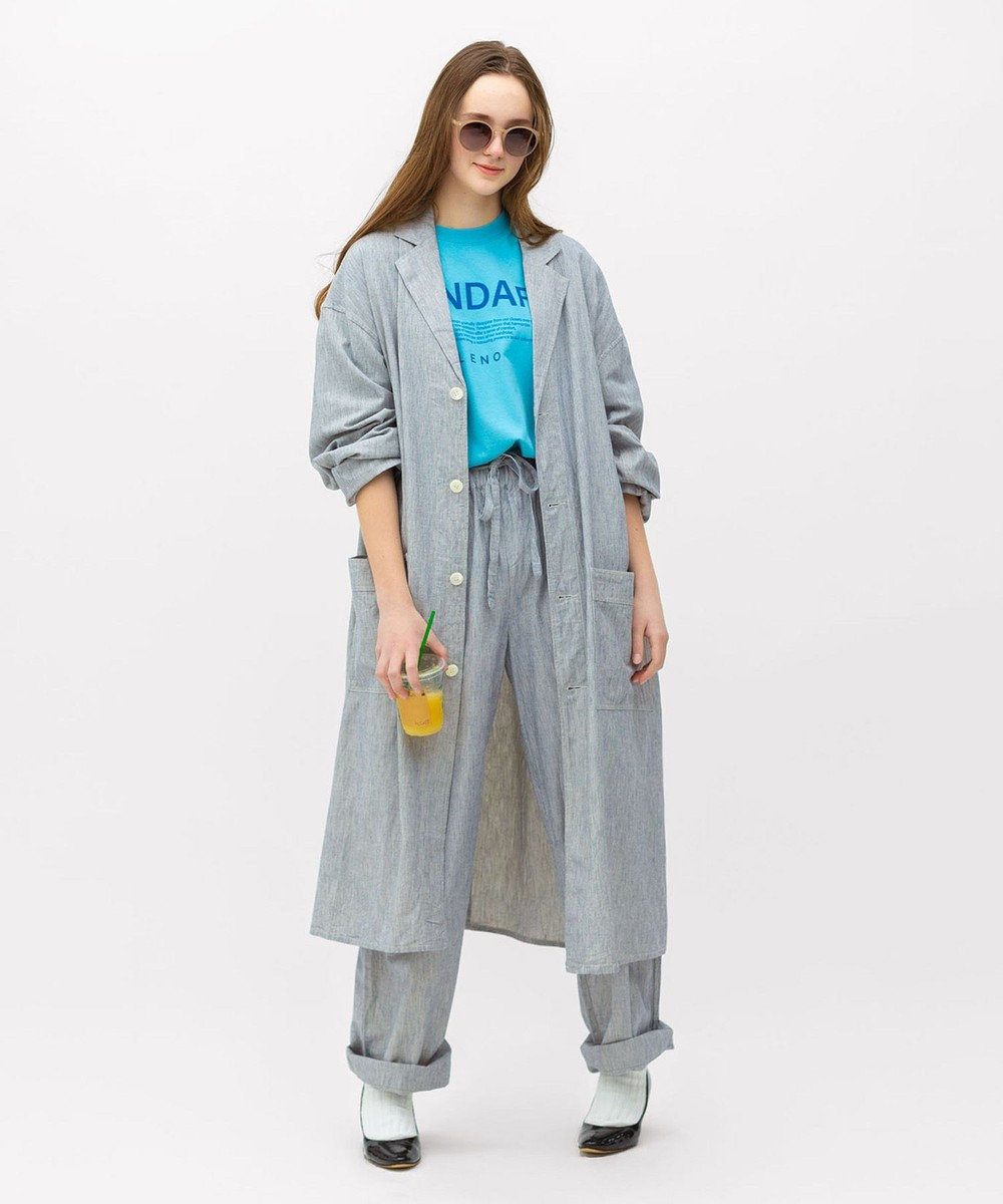 LENO LIGHT HICKORY ATERIER COAT《UNISEX》/ ヒッコリーアトリエコート 