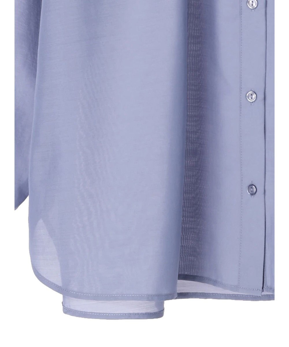 earth music&ecology シアーギャザーネックブラウス 