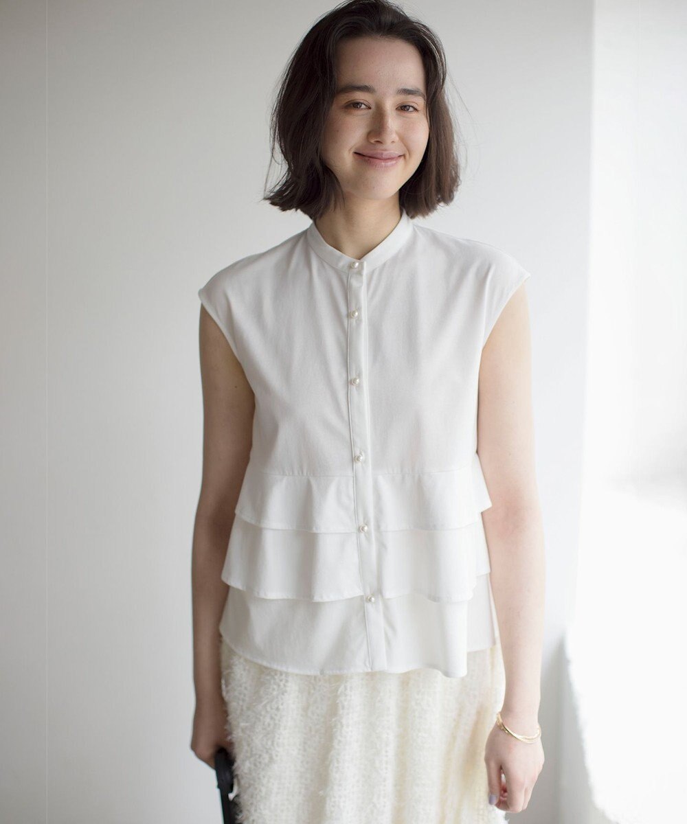 組曲 【WEB限定】プレーティング天竺ティアード カットソー 