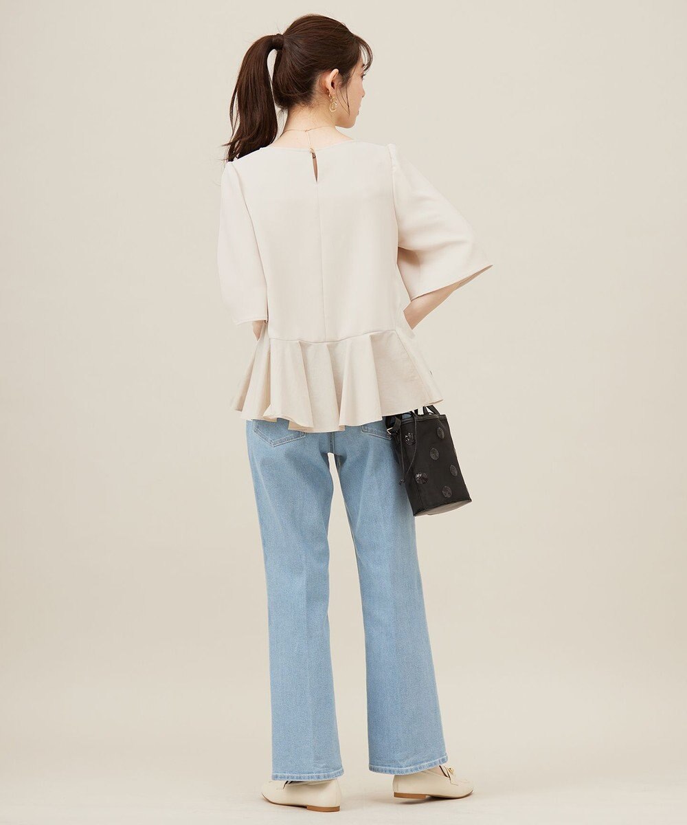 ANY SIS 【撥水・接触冷感・UVカット】コンフォートイージーペプラム  ブラウス 