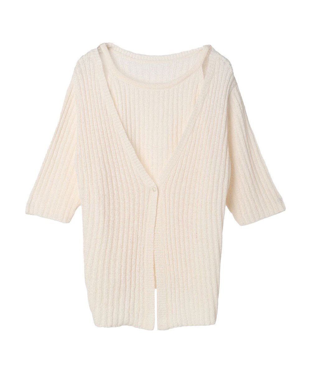 Green Parks テープヤーンドッキングニットプルオーバー 