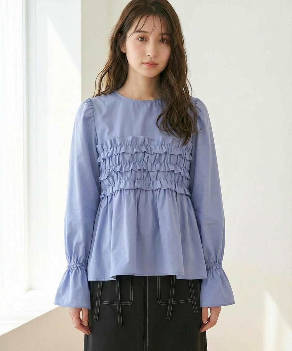 Feroux フリルギャザー ブラウス 