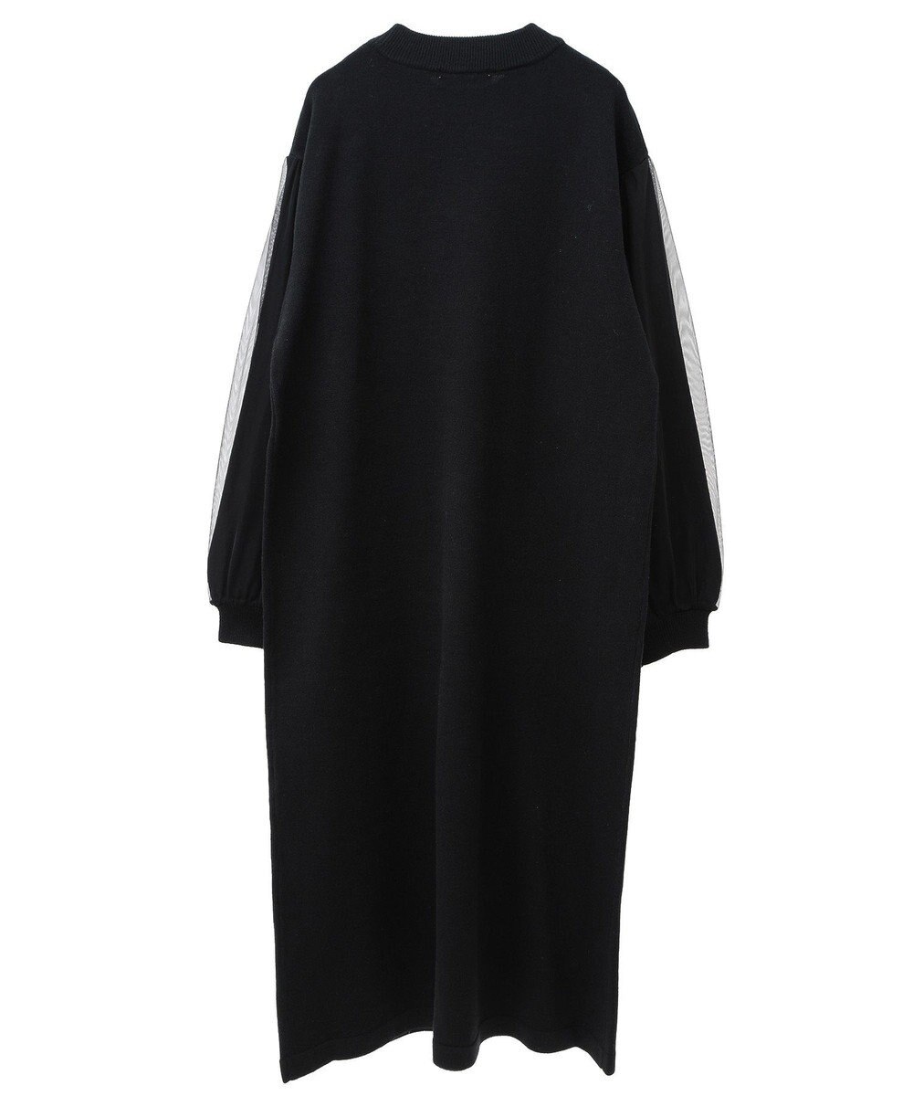 Green Parks 袖チュールニットワンピース 