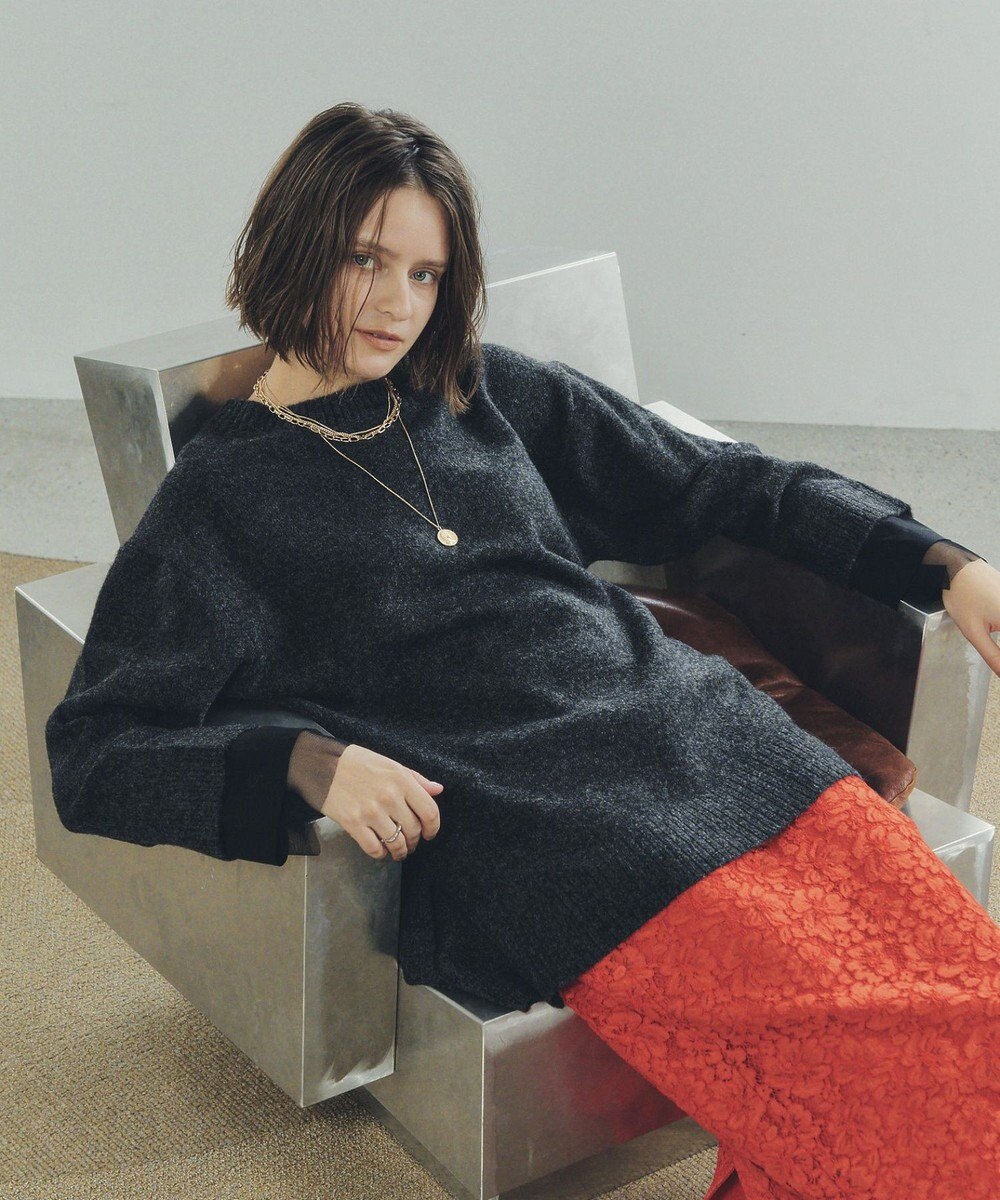 YECCA VECCA 袖レイヤードソフトニット 