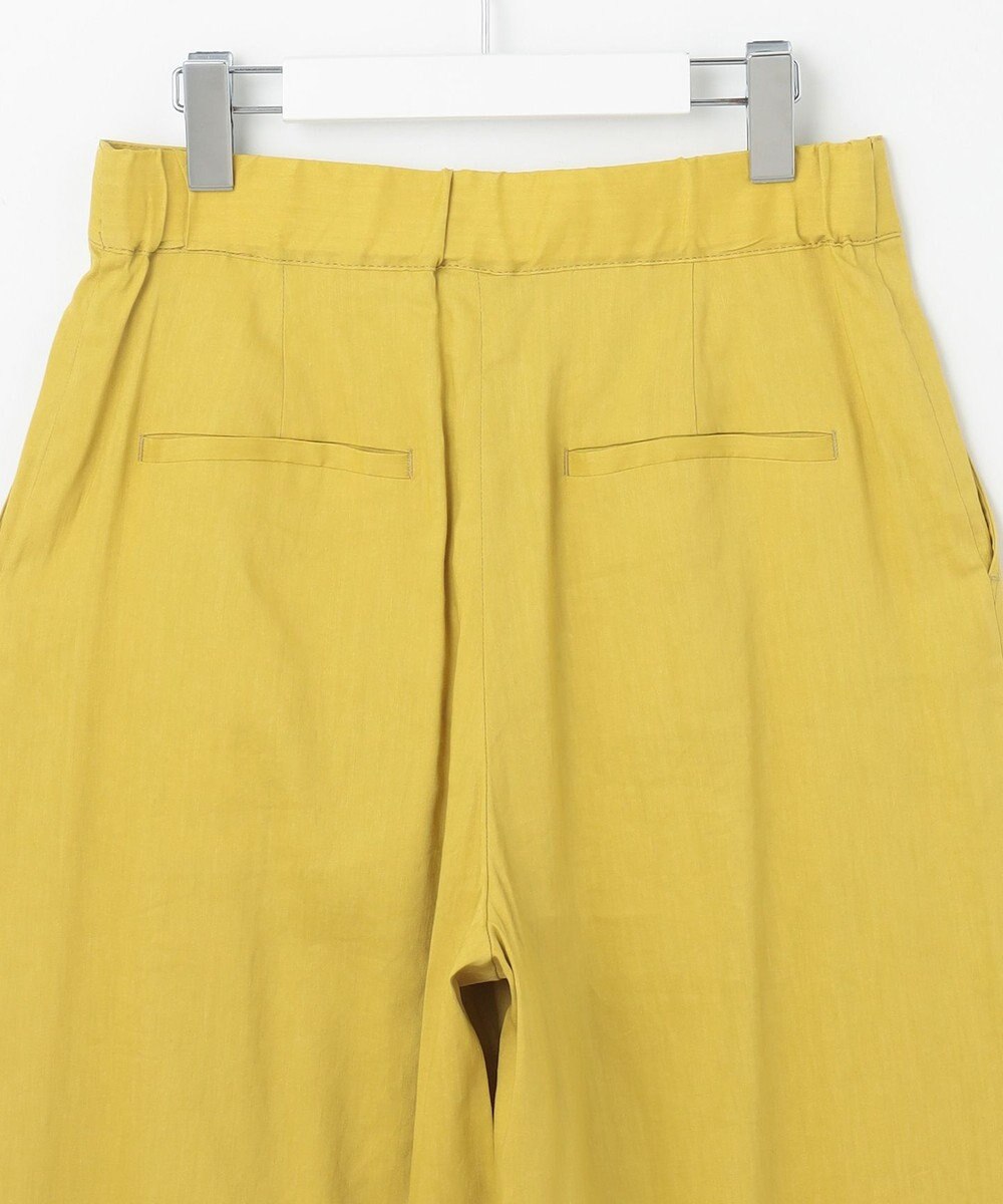 自由区 【セットアップ対応・洗える】リネンビスコースストレッチワイド パンツ 