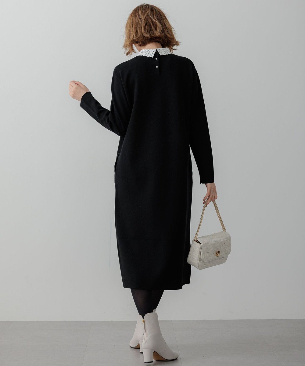 23区 S 【洗える】ヴィスコースストレッチ エンブロイダリー ワンピース 