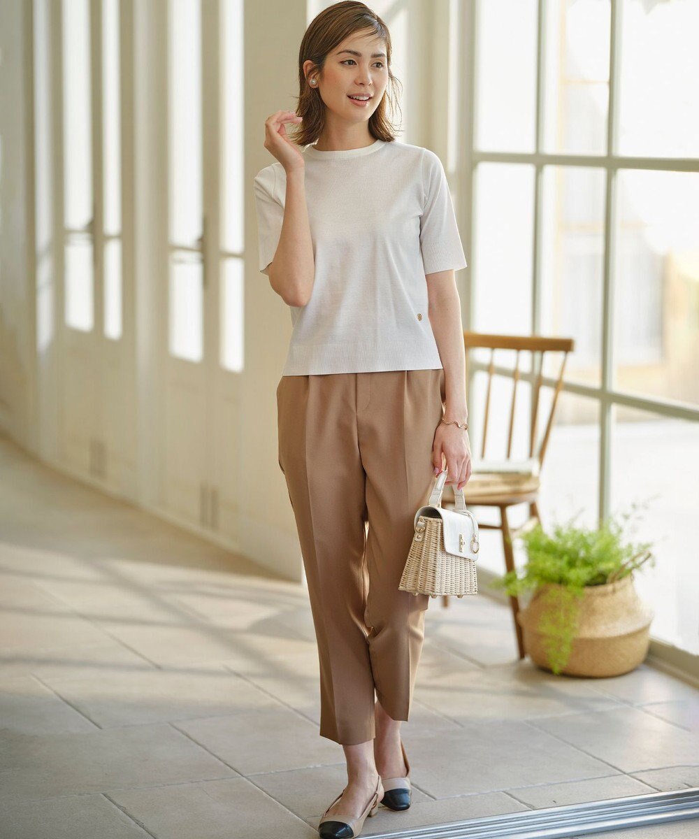 組曲 L 【WEB限定】セーターマシーン 半袖ニットTシャツ 