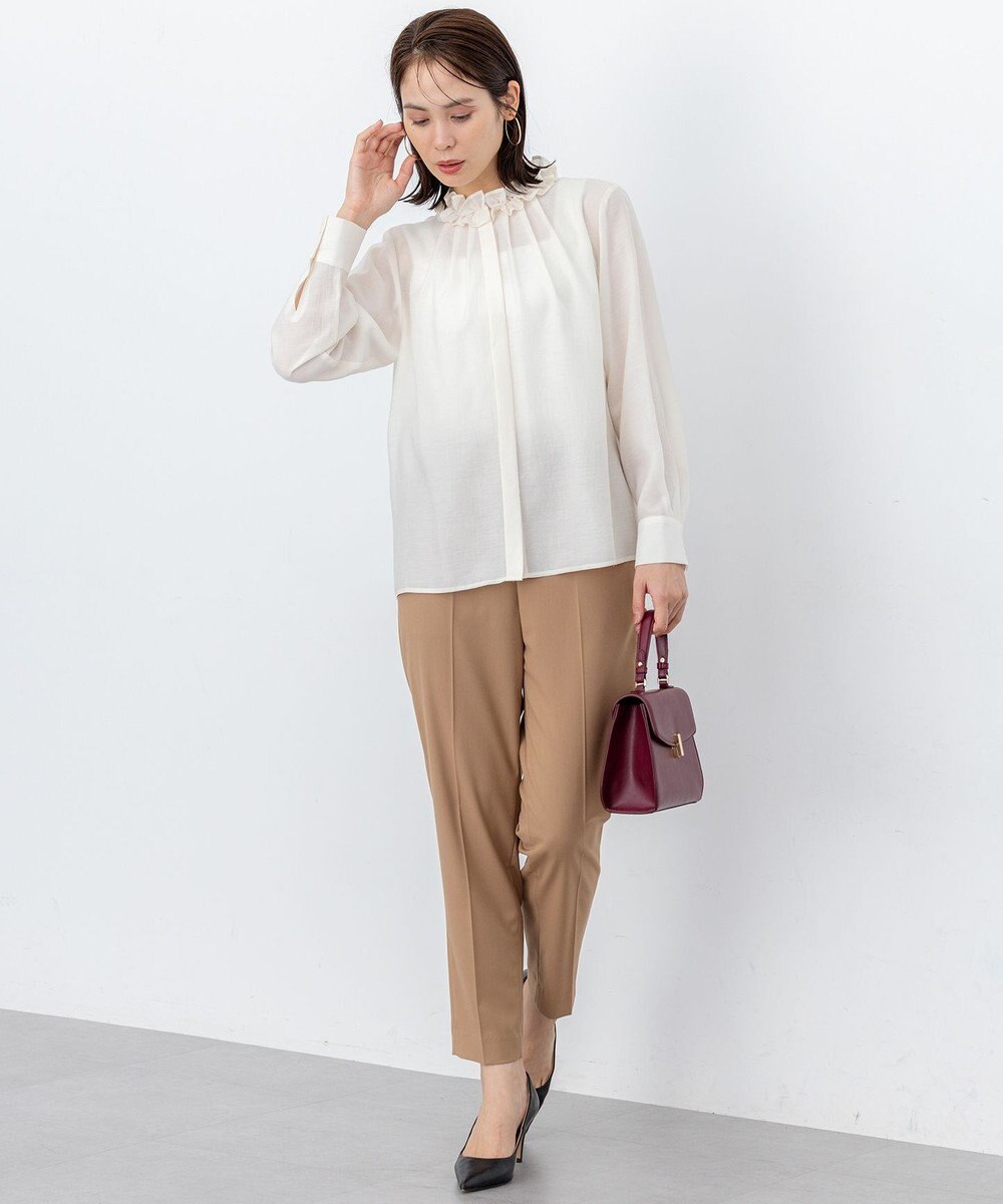 組曲 S 【加藤ローサさん着用】アンティークオーガンフリル ブラウス 