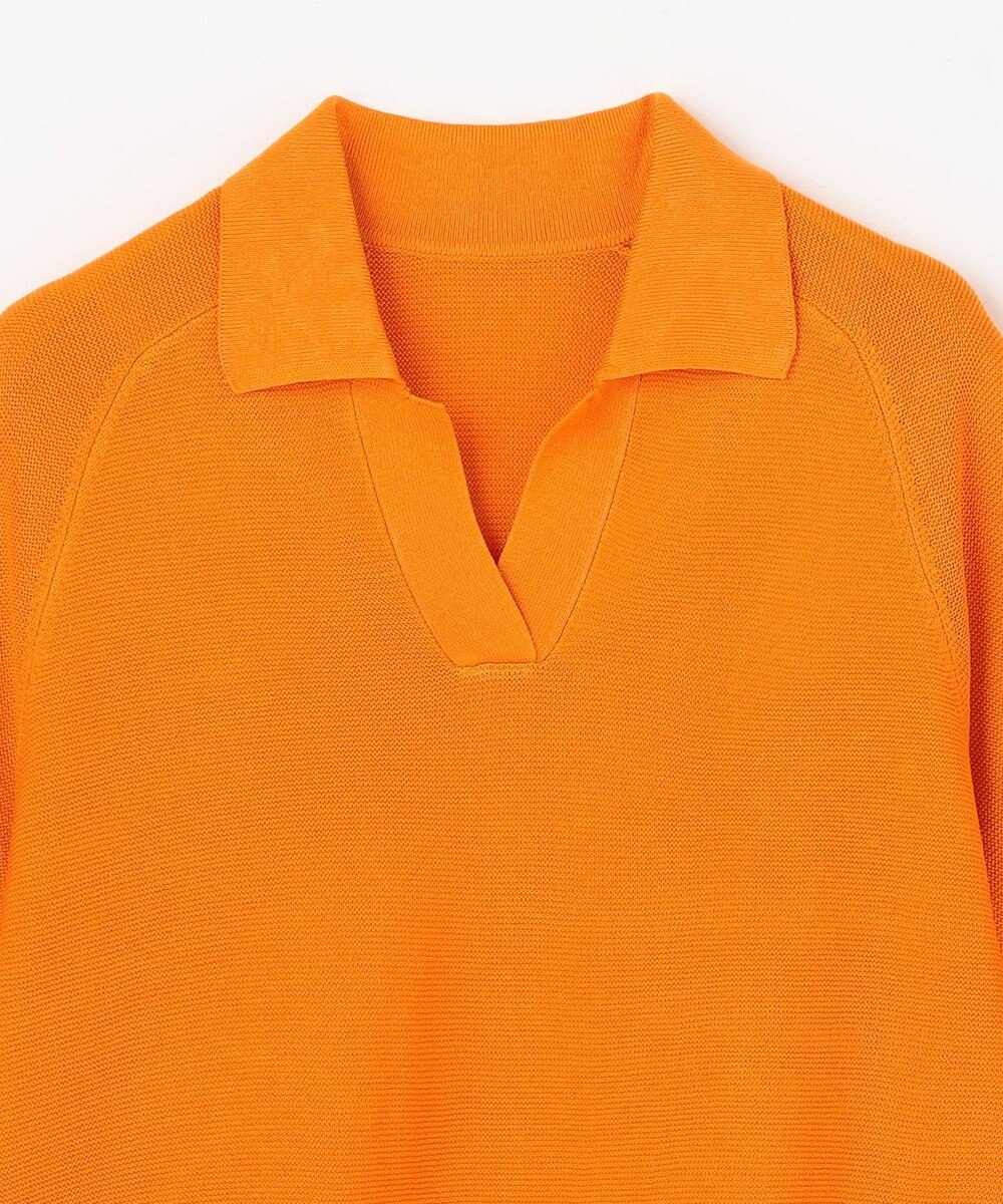 ANY L アクリルガーターポロ衿ニット 