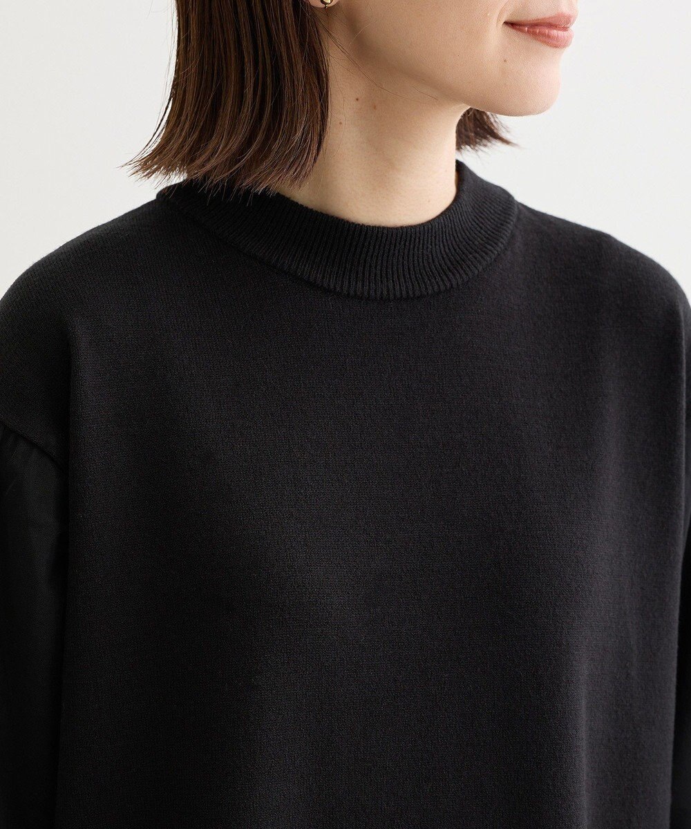 Green Parks 袖チュールニットワンピース 