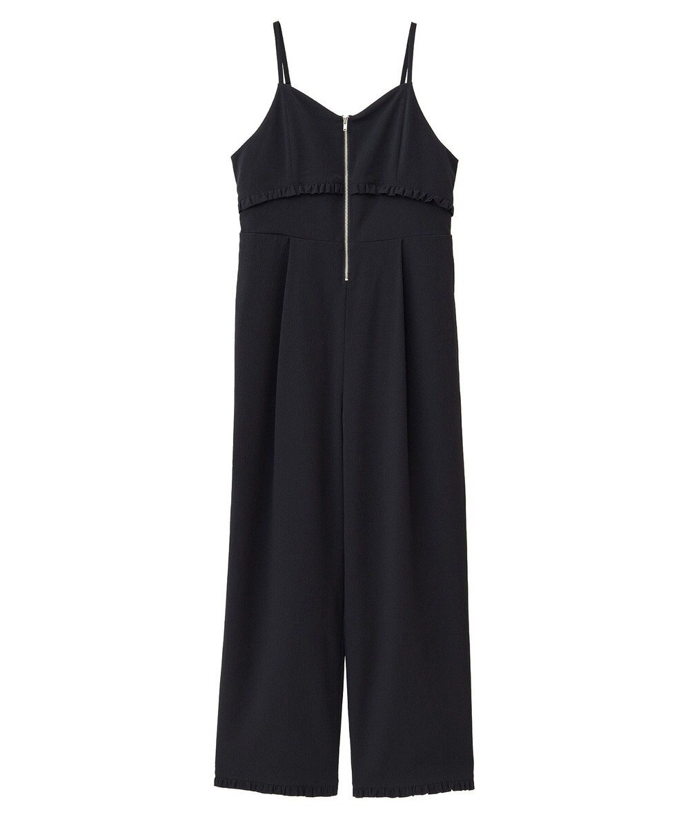 earth music&ecology ミニフリルフロントジップロンパース 