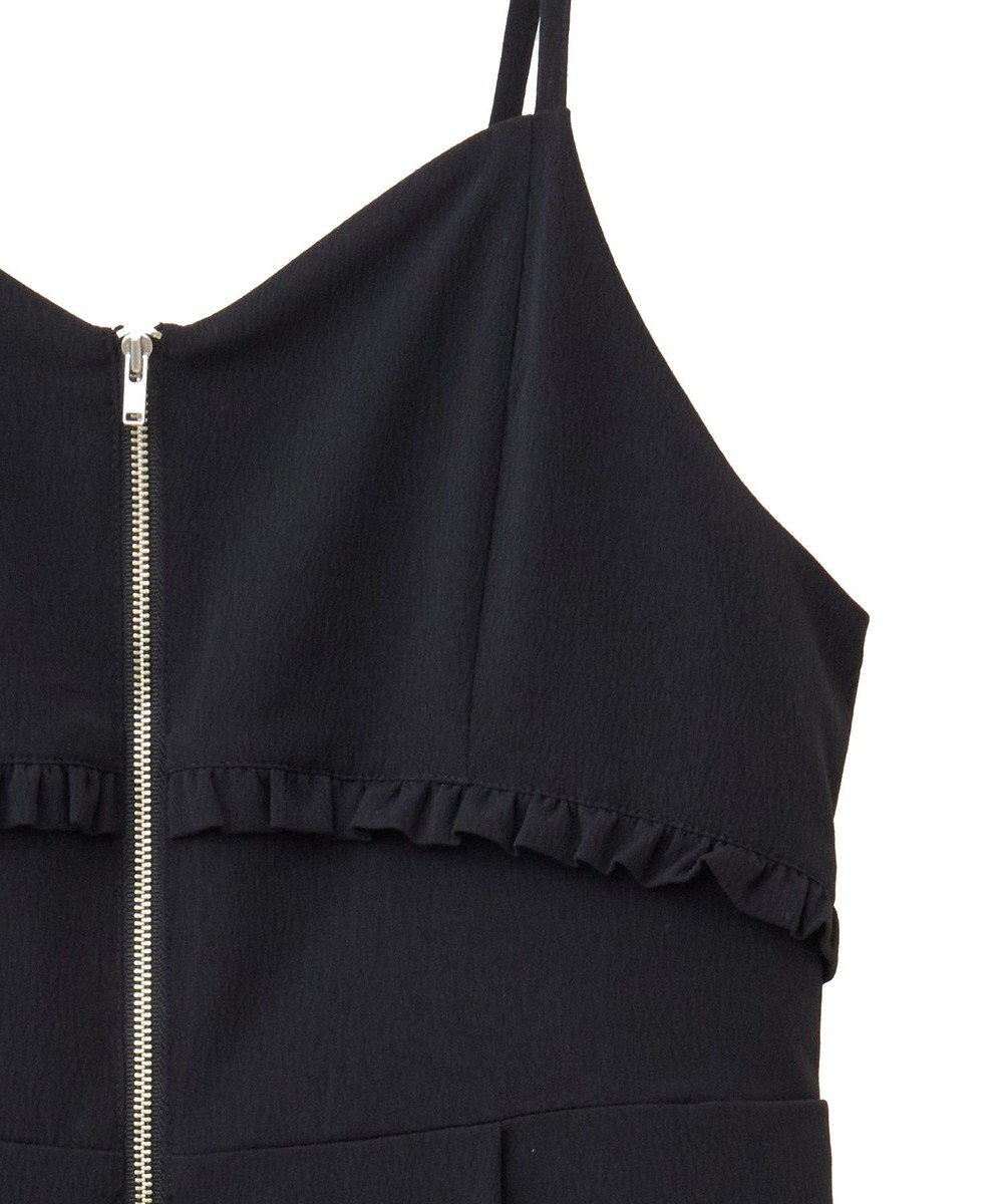 earth music&ecology ミニフリルフロントジップロンパース 