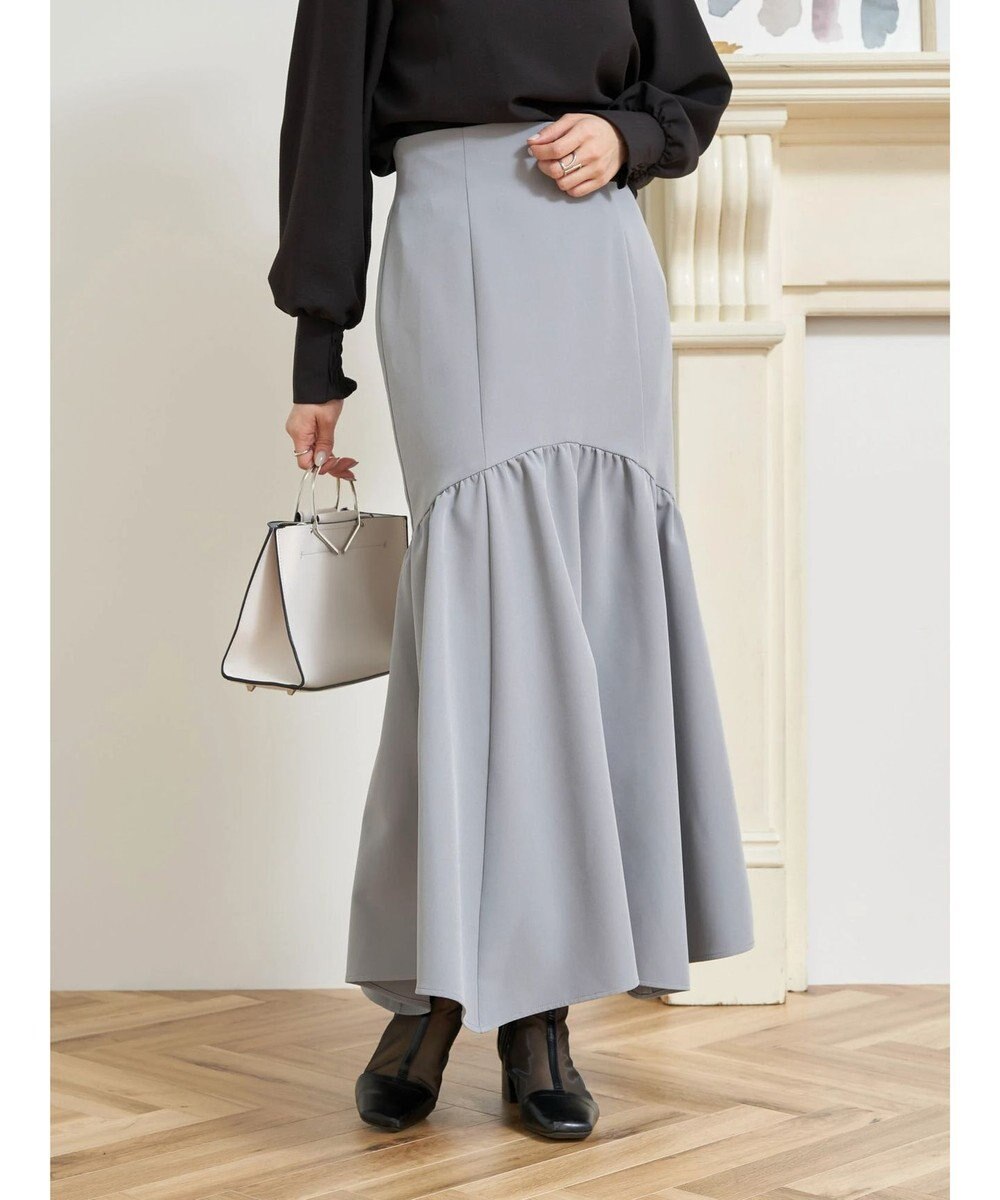 earth music&ecology ギャザー切替マーメイドスカート 