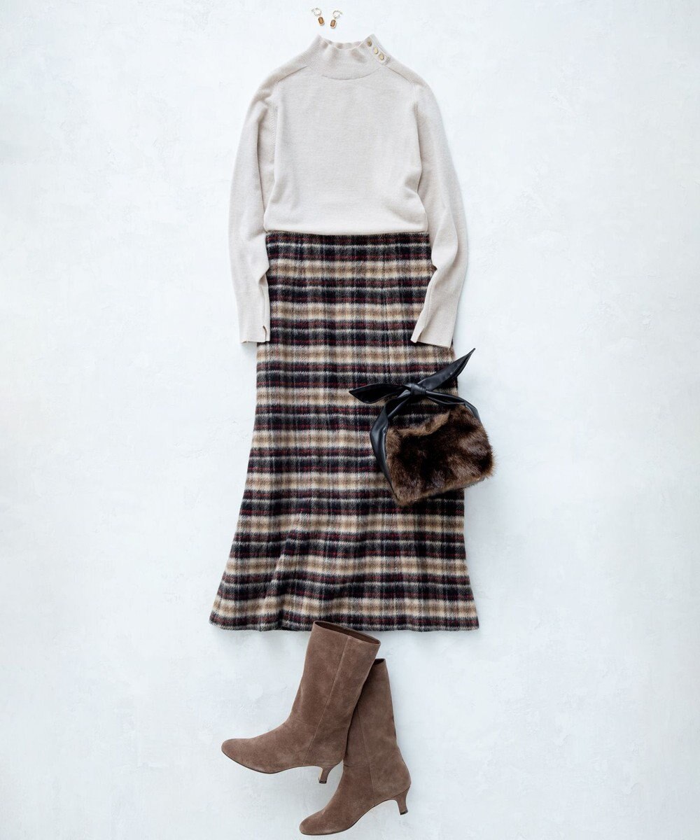 23区 フェイクファー2WAY ショルダー バッグ 