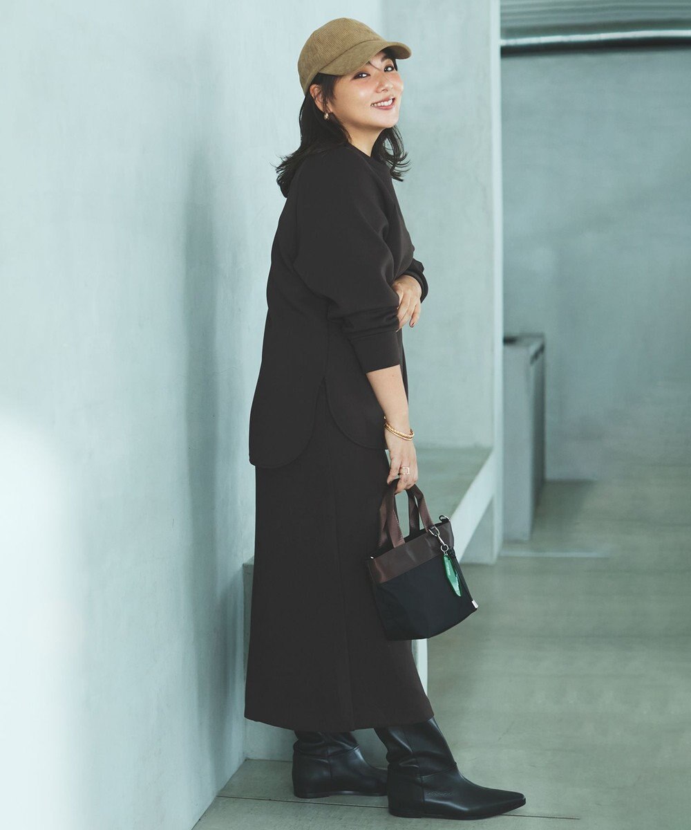 UNFILO 【野呂佳代さん着用】BEAUTY FORM JERSEY Iラインスカート 