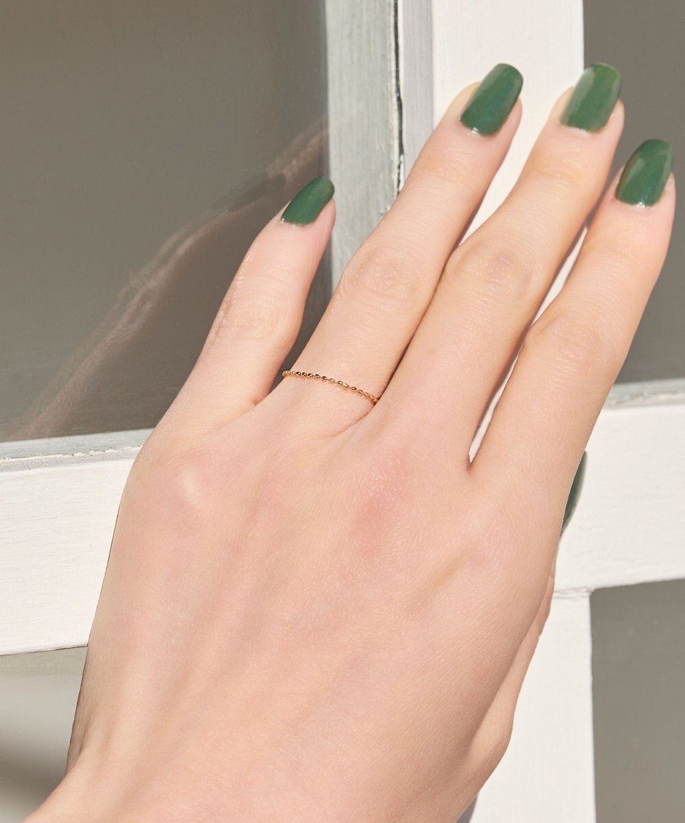 Phoebe 【K10RG】カットボールチェーンリング　ローズゴールド/BOXつき　3号/7号/11号/13号 