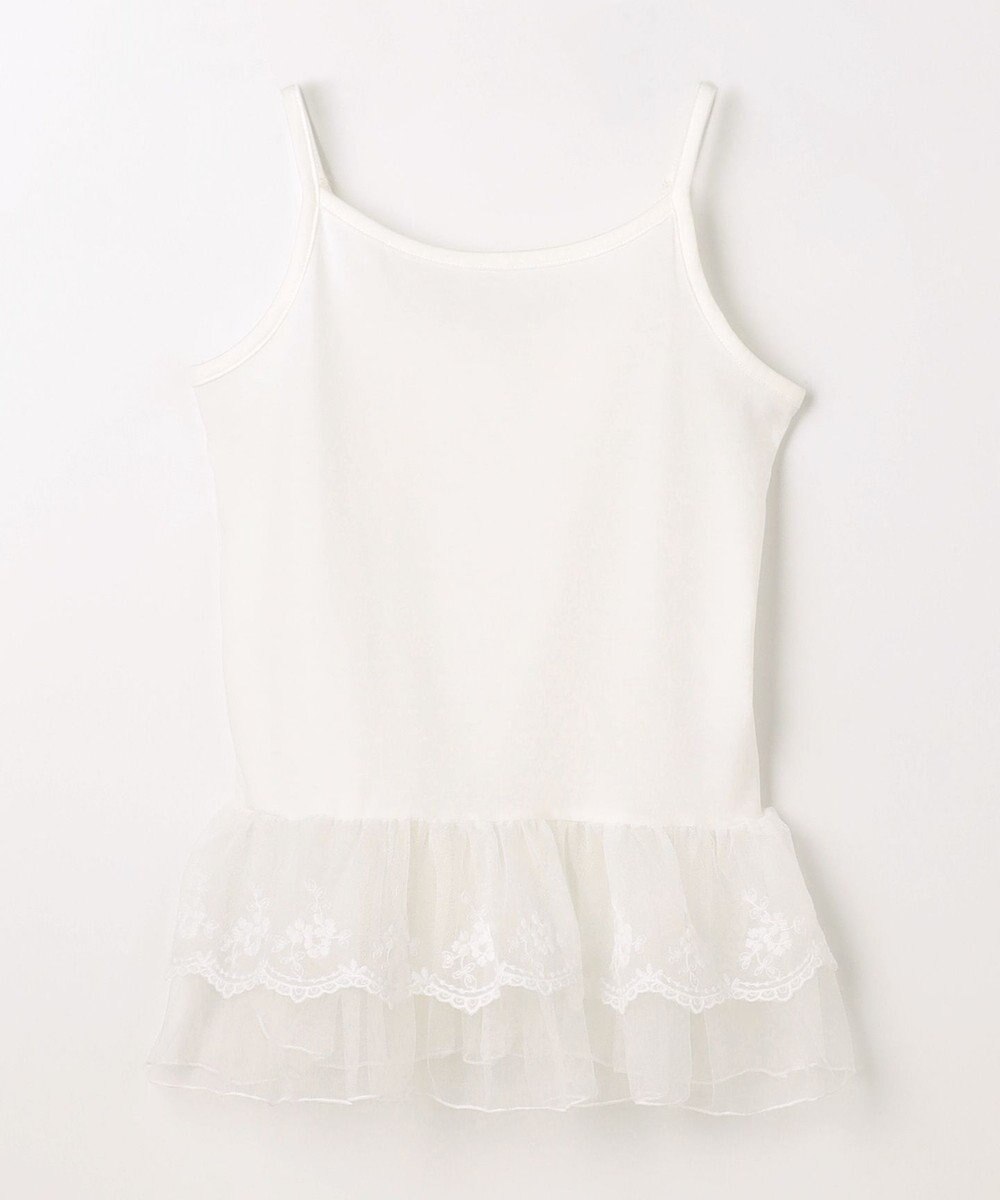 ANY KIDS 【洗濯機可能/吸汗速乾】裾レース ドライタッチ キャミソール 