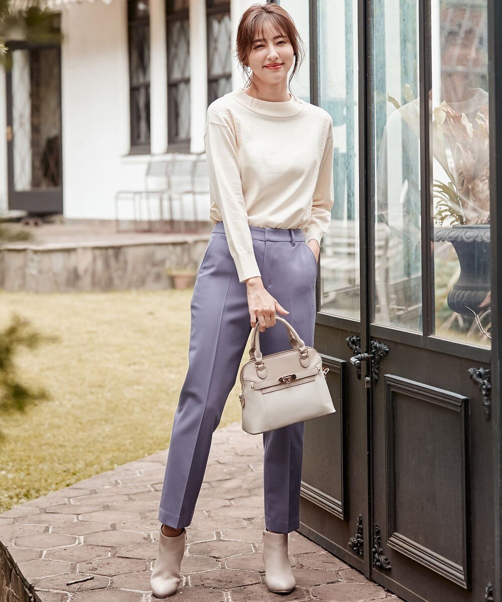 ANY SIS 【洗える】サイドケーブルカラー ニット 