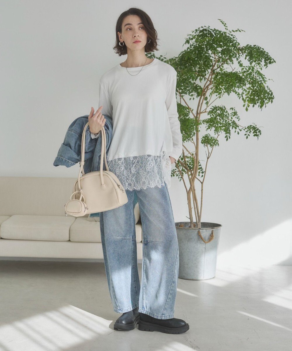 WEGO 【ANGIE VINTAGE】裾レースドッキングロンT 